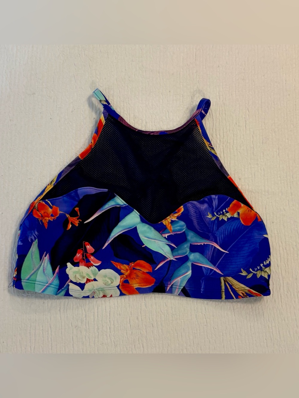 Athleta Womans Tropical Floral High-Neck Bikini Top